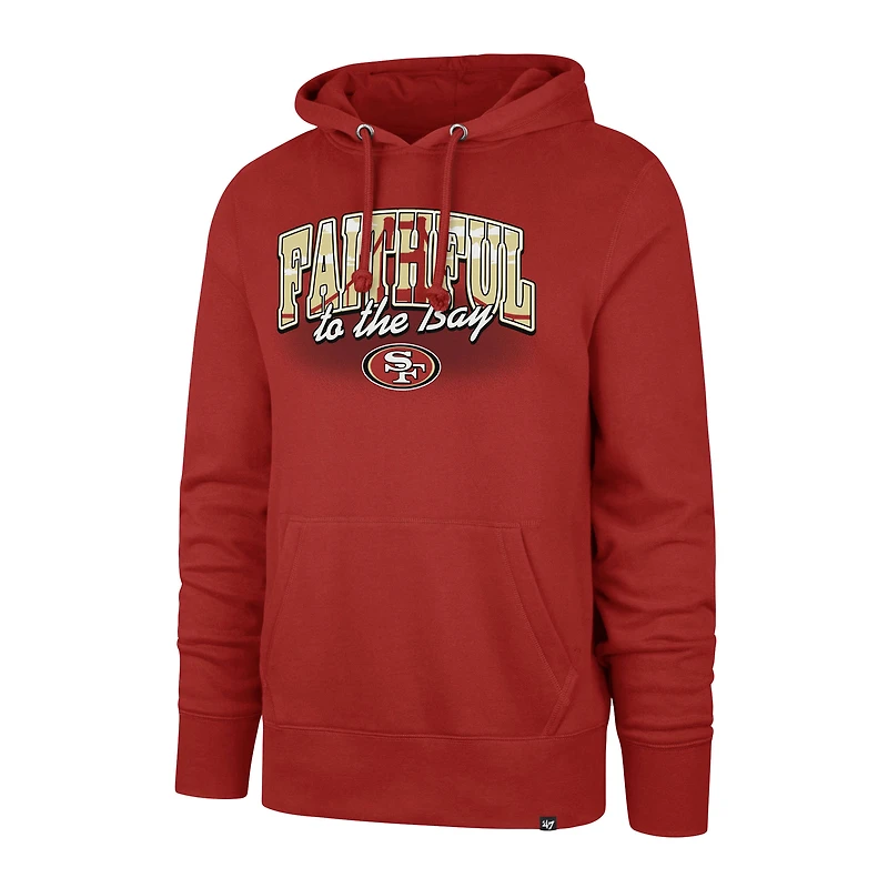 Men's '47 Scarlet San Francisco 49ers Regional Headline Pullover Hoodie