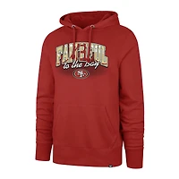 Men's '47 Scarlet San Francisco 49ers Regional Headline Pullover Hoodie