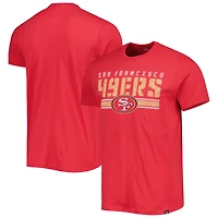 T-shirt à rayures pour homme '47 Scarlet San Francisco 49ers Team
