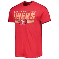 T-shirt à rayures pour homme '47 Scarlet San Francisco 49ers Team
