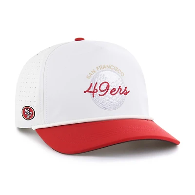 Casquette ajustable Gimmie Golf Hitch Rope pour homme, modèle 1947, blanc/écarlate, des San Francisco 49ers