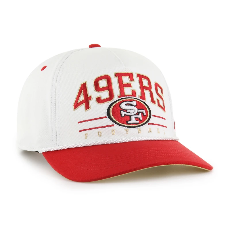 Casquette ajustable Roscoe bicolore Hitch blanche/écarlate pour homme des 49ers de San Francisco 1947