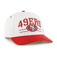Casquette ajustable Roscoe bicolore Hitch blanche/écarlate pour homme des 49ers de San Francisco 1947