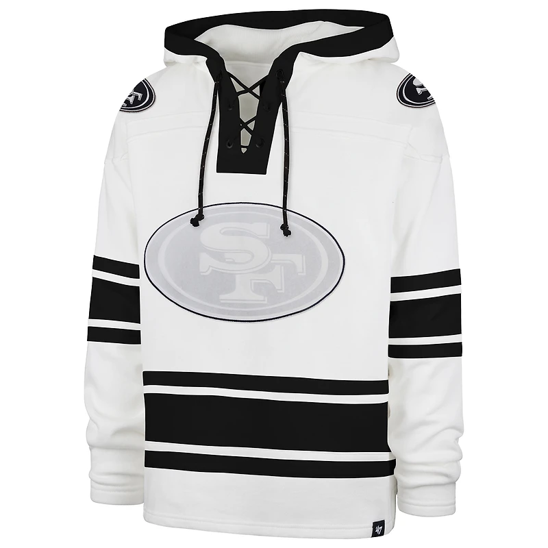 Lacer de qualité supérieure avec capuche pour homme des 49ers San Francisco '47, blanc, After Image