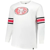 T-shirt à manches longues pour homme '47 San Francisco 49ers Big & Tall Premier Brex blanc