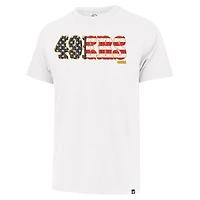 T-shirt blanc avec inscription drapeau Franklin des 49ers de San Francisco '47 pour hommes