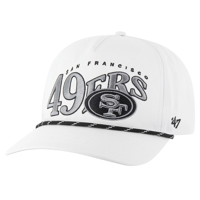 Casquette ajustable en corde à nœuds Wave Speckle des 49ers de San Francisco pour homme, modèle 1947, blanc