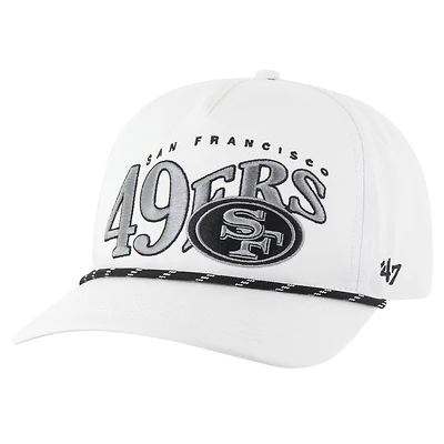 Casquette ajustable en corde à nœuds Wave Speckle des 49ers de San Francisco pour homme, modèle 1947, blanc