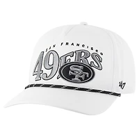 Casquette ajustable en corde à nœuds Wave Speckle des 49ers de San Francisco pour homme, modèle 1947, blanc