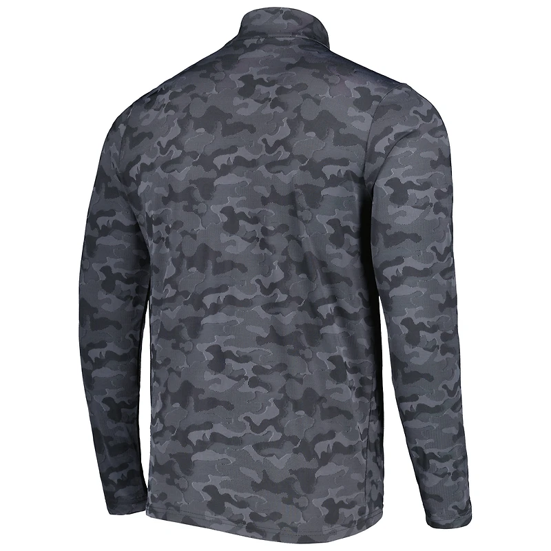 Men's Antigua Black San Francisco 49ers Brigade Quarter-Zip Sweatshirt