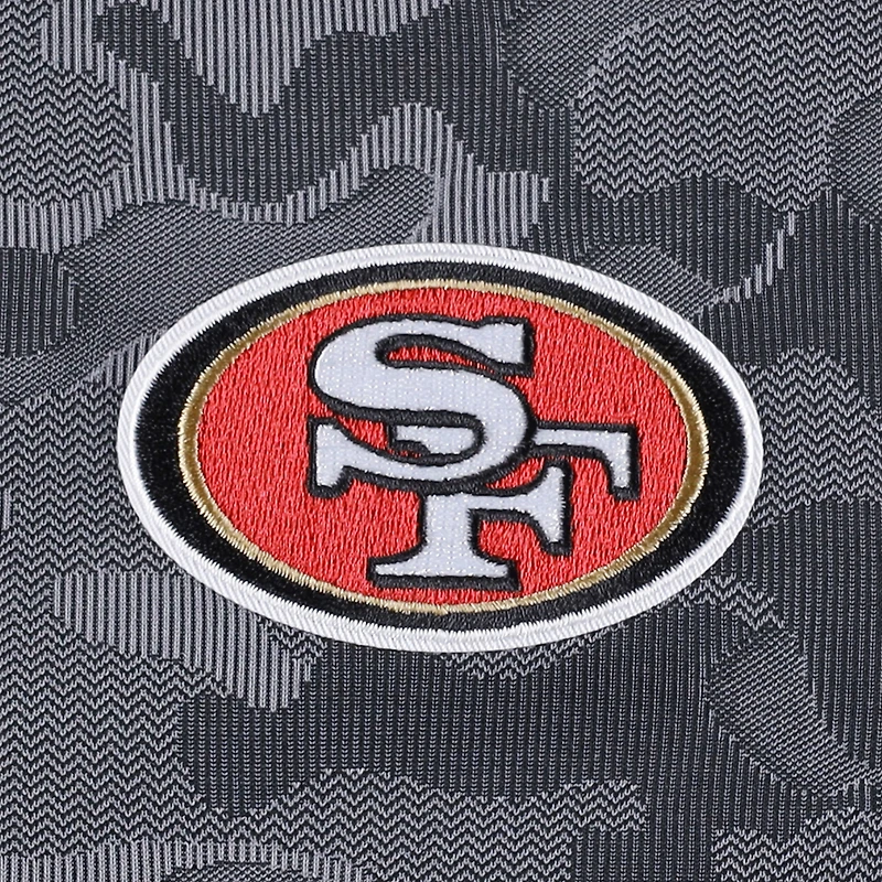 Men's Antigua Black San Francisco 49ers Brigade Quarter-Zip Sweatshirt