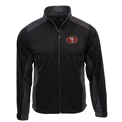 Men's Antigua Black San Francisco 49ers Revolve Full-Zip Jacket