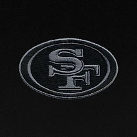 Pull zippé quart de tour pour homme, logo ton sur ton, Antigua Black San Francisco 49ers, grande taille