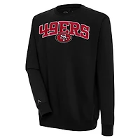 Sweat-shirt en chenille Victory Antigua Black pour homme des San Francisco 49ers