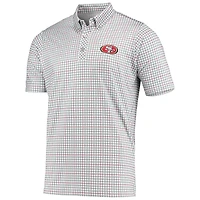 Polo boutonné Deliver gris antigua/écarlate pour homme des 49ers de San Francisco