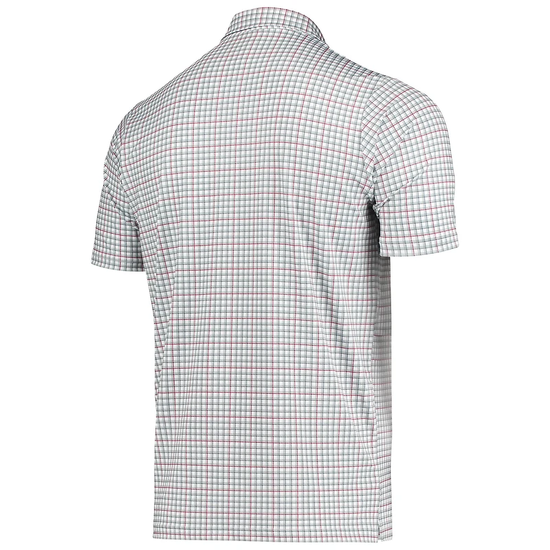 Polo boutonné Deliver gris antigua/écarlate pour homme des 49ers de San Francisco