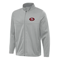 Men's Antigua Gray San Francisco 49ers  Links 2 Full-Zip Golf Jacket