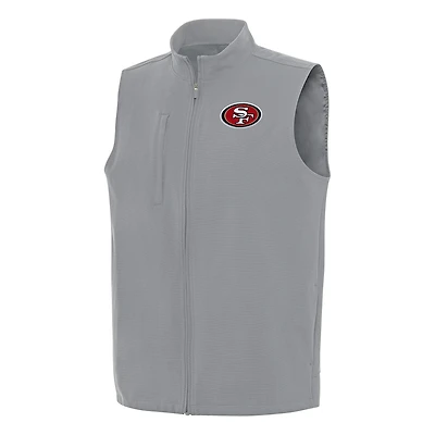 Men's Antigua  Gray San Francisco 49ers Regard Full-Zip Vest