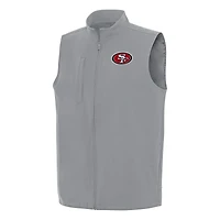 Men's Antigua  Gray San Francisco 49ers Regard Full-Zip Vest
