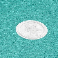 Pull à col rond zippé Hunk des San Francisco 49ers pour homme, couleur turquoise chiné Antigua
