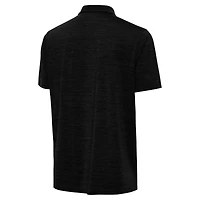 Polo Antigua Heather noir chiné pour homme, motif Layout des 49ers de San Francisco