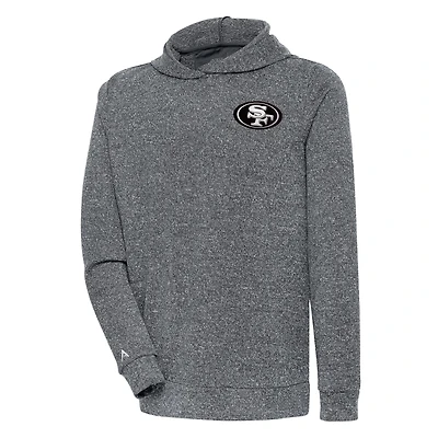 Sweat à capuche logo métallique Absolute pour homme, couleur charbon chiné, des San Francisco 49ers