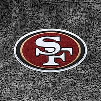Men's Antigua Heathered Black San Francisco 49ers Absolute Chenille Pullover Hoodie