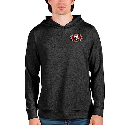 Sweat à capuche Absolute noir chiné Antigua pour homme des San Francisco 49ers