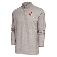 Pull à enfiler Gambit rétro quart de zip pour homme, logo l'équipe des 49ers San Francisco, Antigua Oatmeal