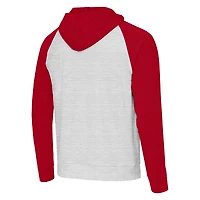 Men's Antigua Scarlet/Gray San Francisco 49ers Urgent Pullover Hoodie
