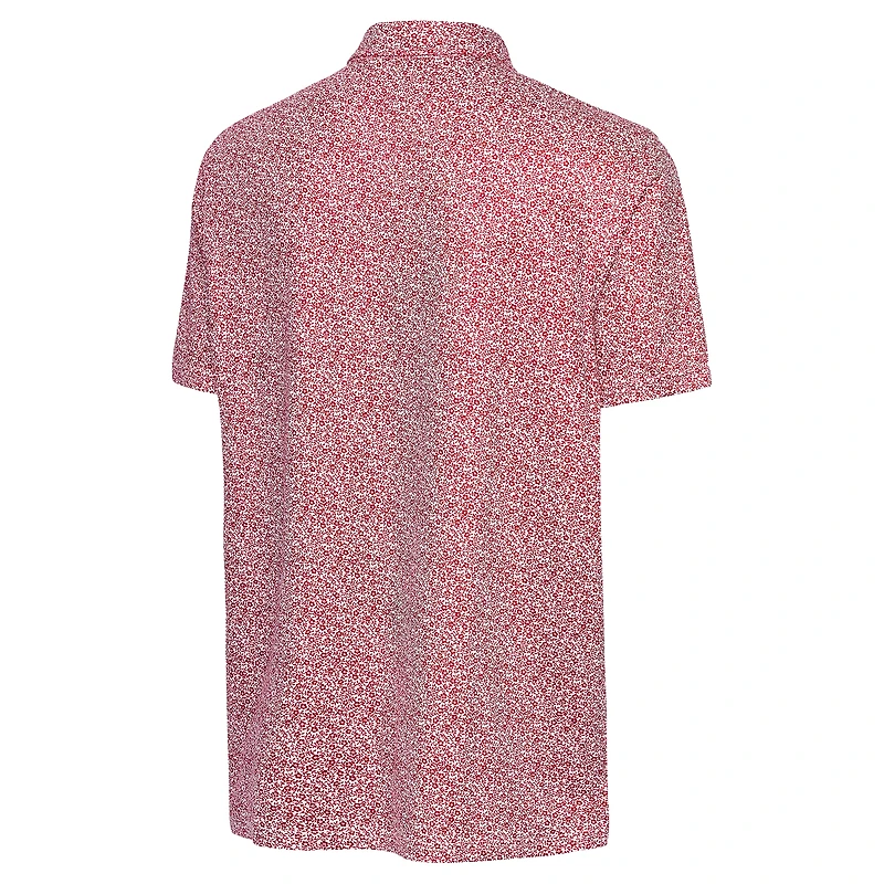 Men's Antigua Scarlet San Francisco 49ers Field Ditsy Polo