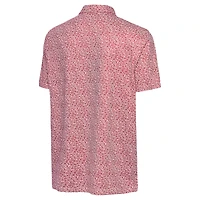 Men's Antigua Scarlet San Francisco 49ers Field Ditsy Polo