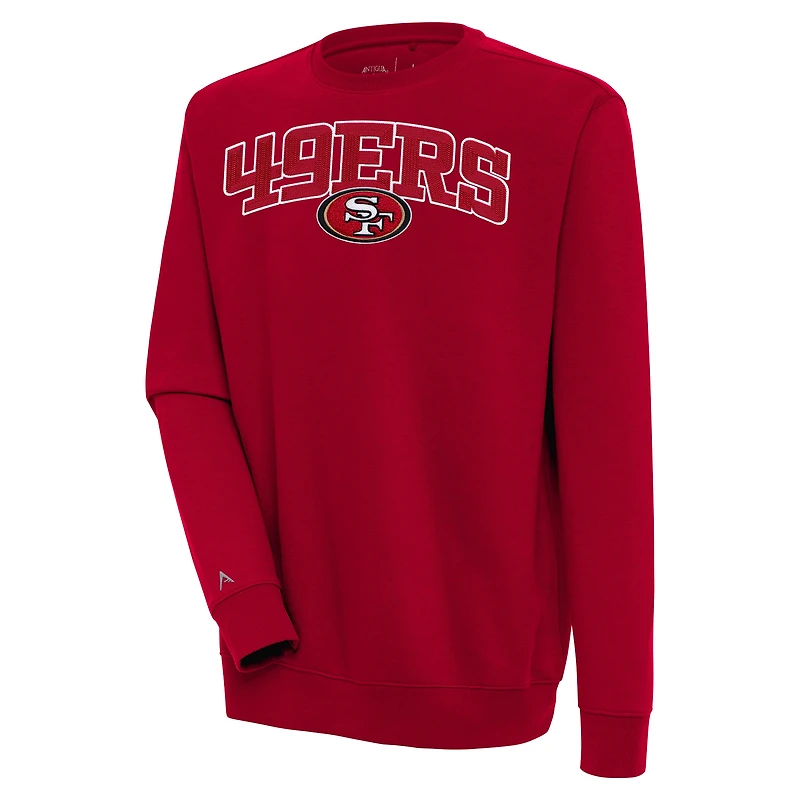 Sweat-shirt Victory Chenille pour homme Antigua Scarlet des San Francisco 49ers