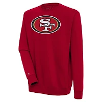 Men's Antigua  Scarlet San Francisco 49ers Victory Pullover Sweatshirt