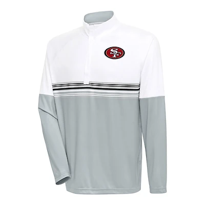 Pull zippé Bender Antigua blanc/noir pour homme des 49ers de San Francisco