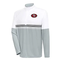 Pull zippé Bender Antigua blanc/noir pour homme des 49ers de San Francisco