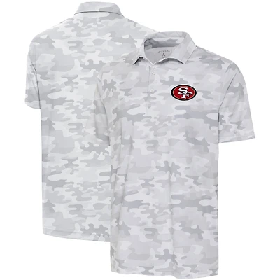 Polo Antigua blanc San Francisco 49ers Collide pour hommes