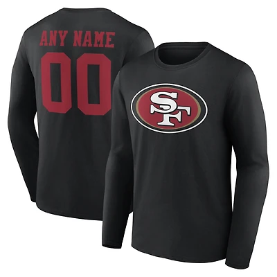 Men's San Francisco 49ers Team Authentic Personalized Name & Number Long Sleeve T-Shirt