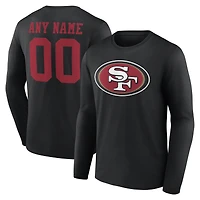 Men's San Francisco 49ers Team Authentic Personalized Name & Number Long Sleeve T-Shirt