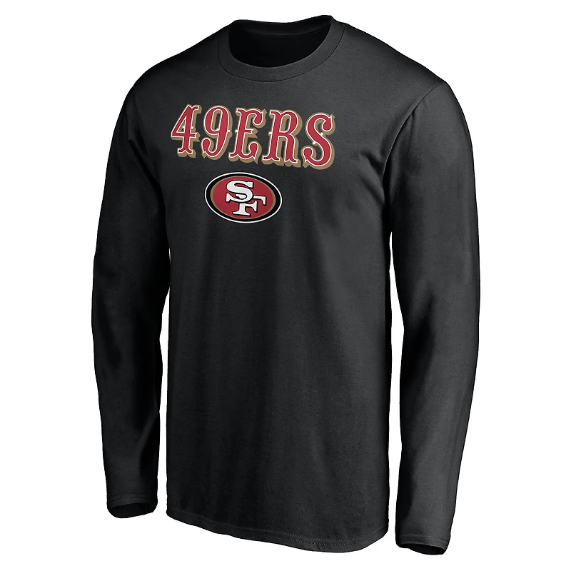 Men's  Black San Francisco 49ers Team Lockup Long Sleeve T-Shirt
