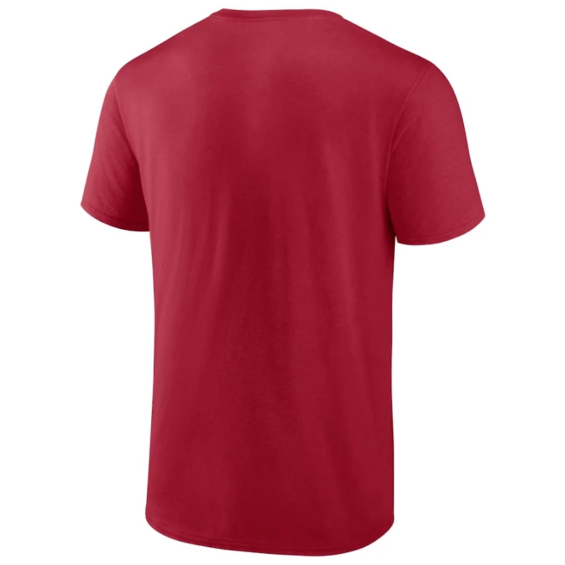 T-shirt pour homme Brock Purdy et Christian McCaffrey Scarlet, joueurs des 49ers de San Francisco