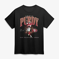 T-shirt noir pour homme Brock Purdy, joueur des 49ers de San Francisco.