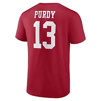 T-shirt pour homme Brock Purdy Scarlet, joueur emblématique des 49ers de San Francisco