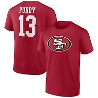 T-shirt pour homme Brock Purdy Scarlet, joueur emblématique des 49ers de San Francisco