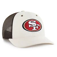 Men's Carhartt x '47 Natural/Brown San Francisco 49ers Undyed Trucker Adjustable Hat