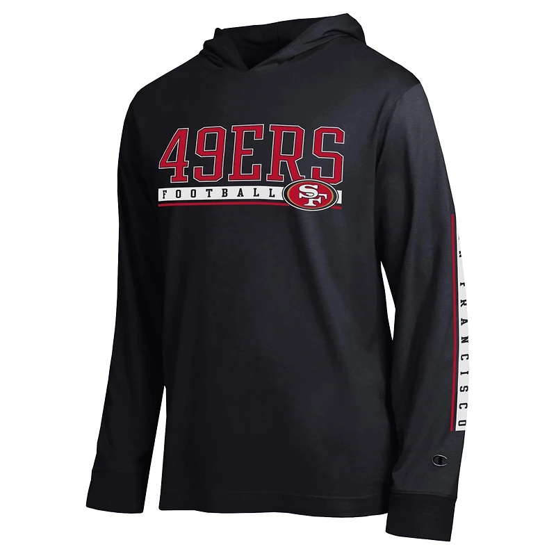 T-shirt à capuche Champion noir pour homme, San Francisco 49ers All Star