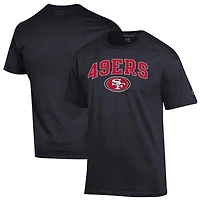 Men's Champion Black San Francisco 49ers Arch Over Logo T-Shirt