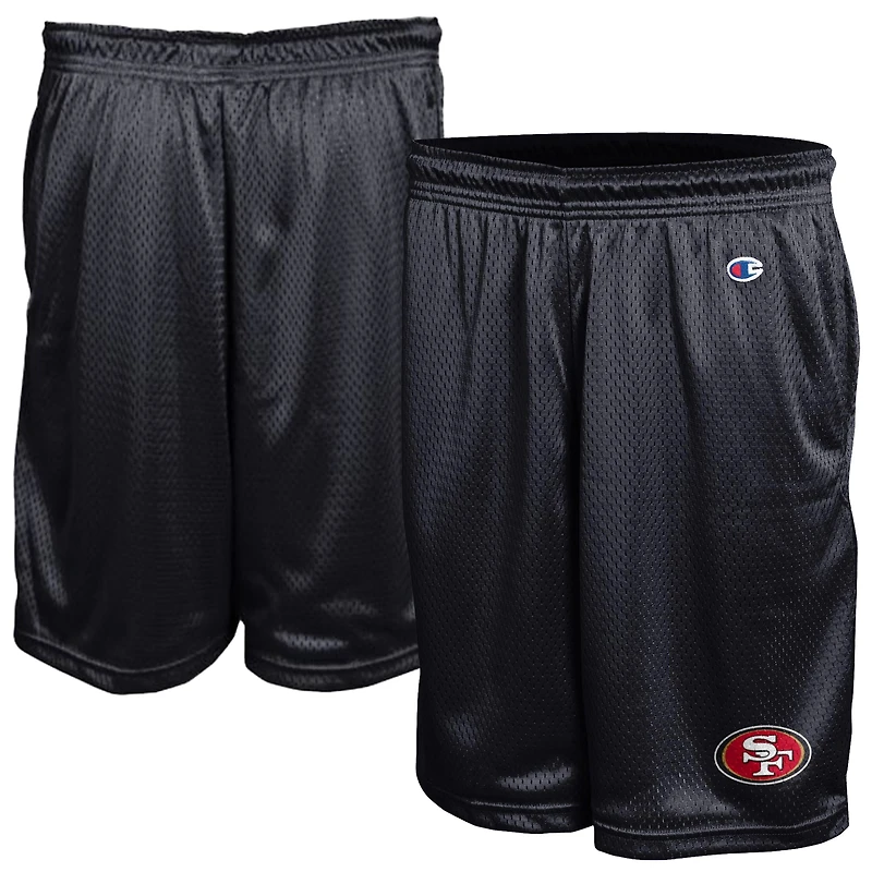 Men's Champion Black San Francisco 49ers Classic Mesh Shorts