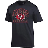T-shirt de football noir Champion des 49ers San Francisco pour homme
