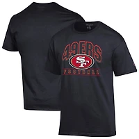 T-shirt de football noir Champion des 49ers San Francisco pour homme